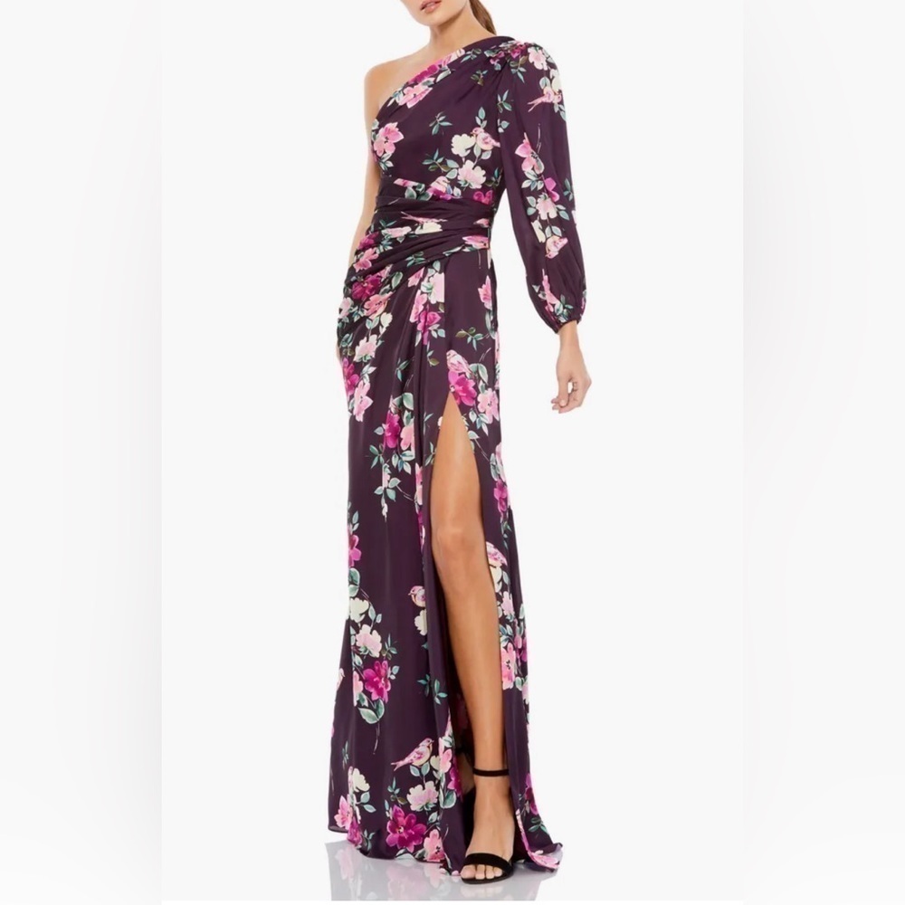 Mac Duggal Floral One-Shoulder Gown size XS or a 2 NEW $398